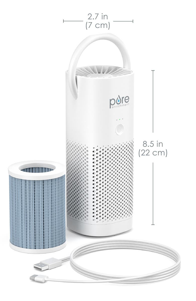PURE ENRICHMENT PureZone Mini Portable True HEPA Air Purifier - White, Alternate, color, White