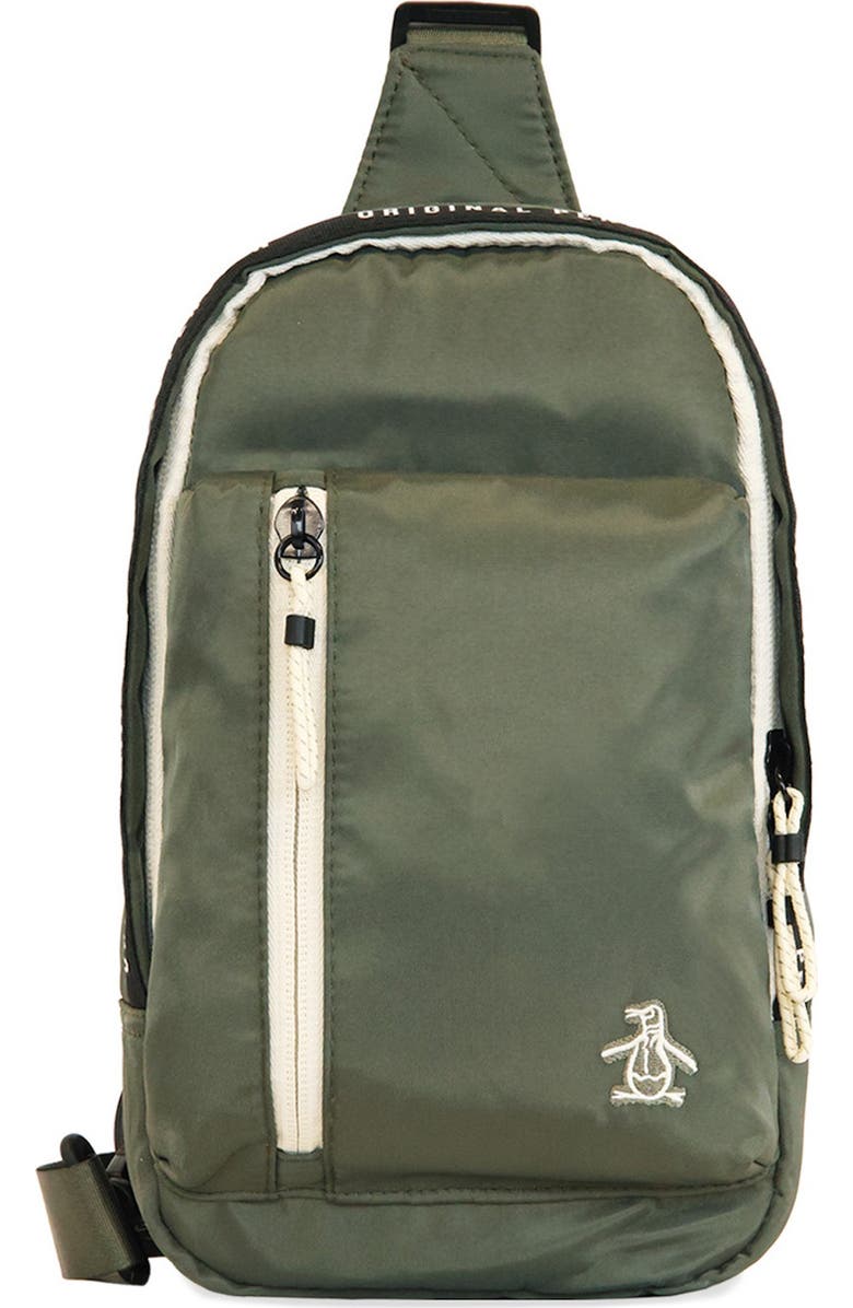 Original Penguin Sport Crossbody Bag, Main, color, Beetle/ Travertine