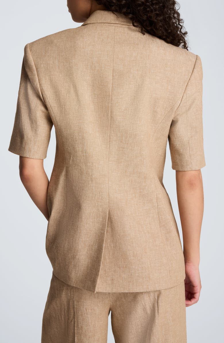 Kenneth Cole Short Sleeve Blazer, Alternate, color, Mesa Taup/ Melange