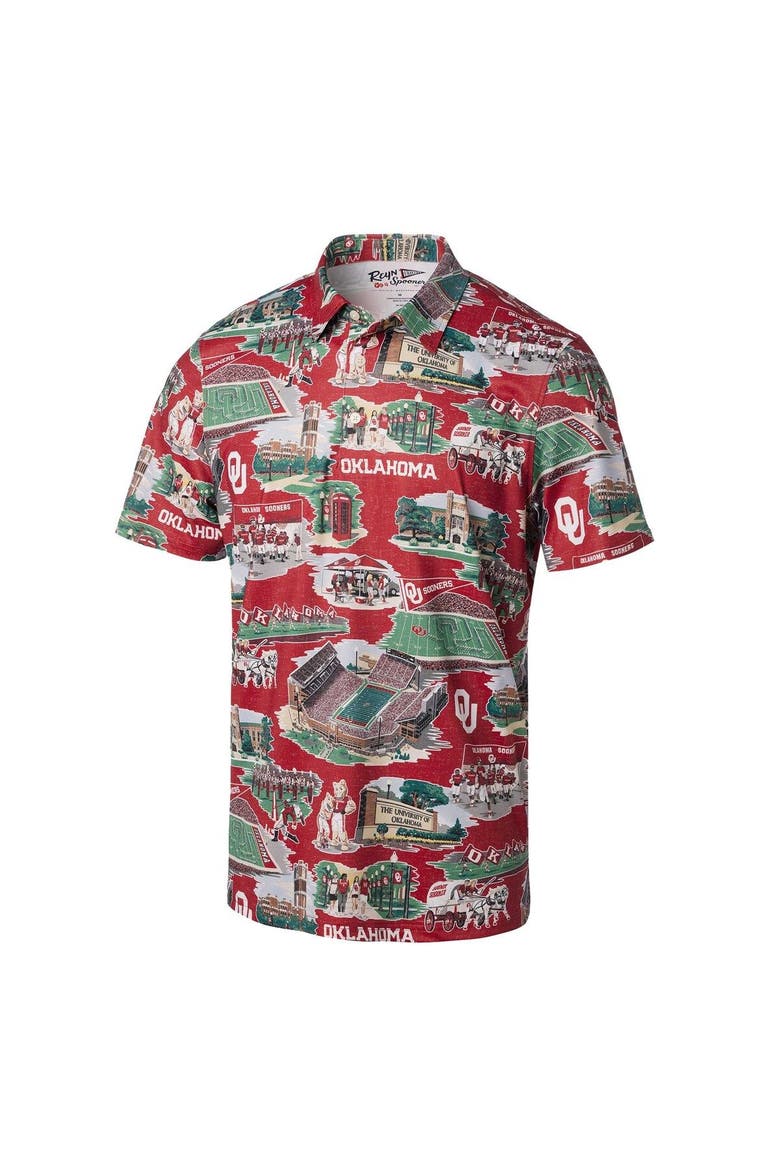 Men's Reyn Spooner Crimson Oklahoma Sooners Scenic Polo, Alternate, color, Crimson