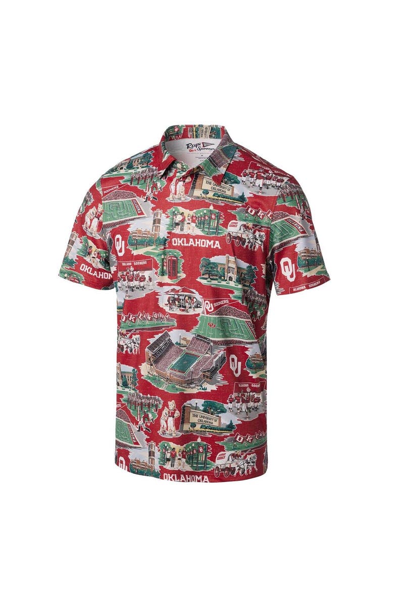 Reyn Spooner Men's Reyn Spooner Crimson Oklahoma Sooners Scenic Polo, Alternate, color, Crimson