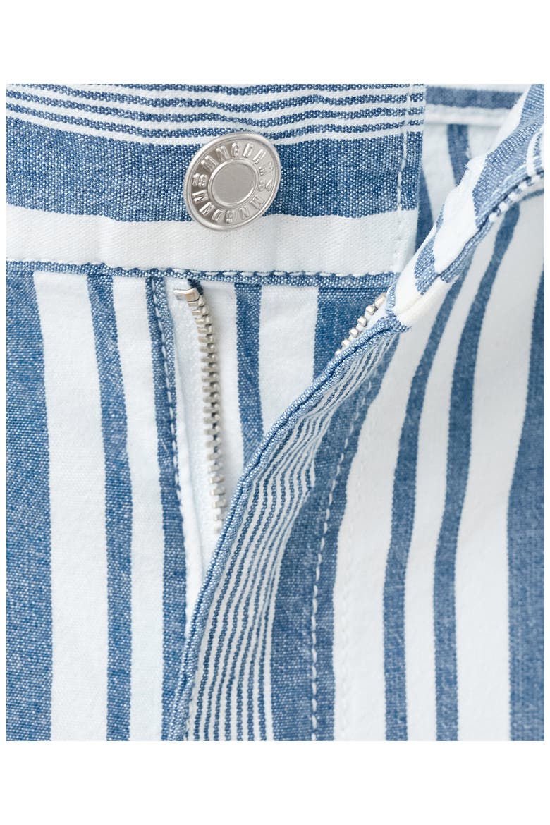 Stripe Stretch Cotton Straight Leg Pants, Alternate, color, BLUE