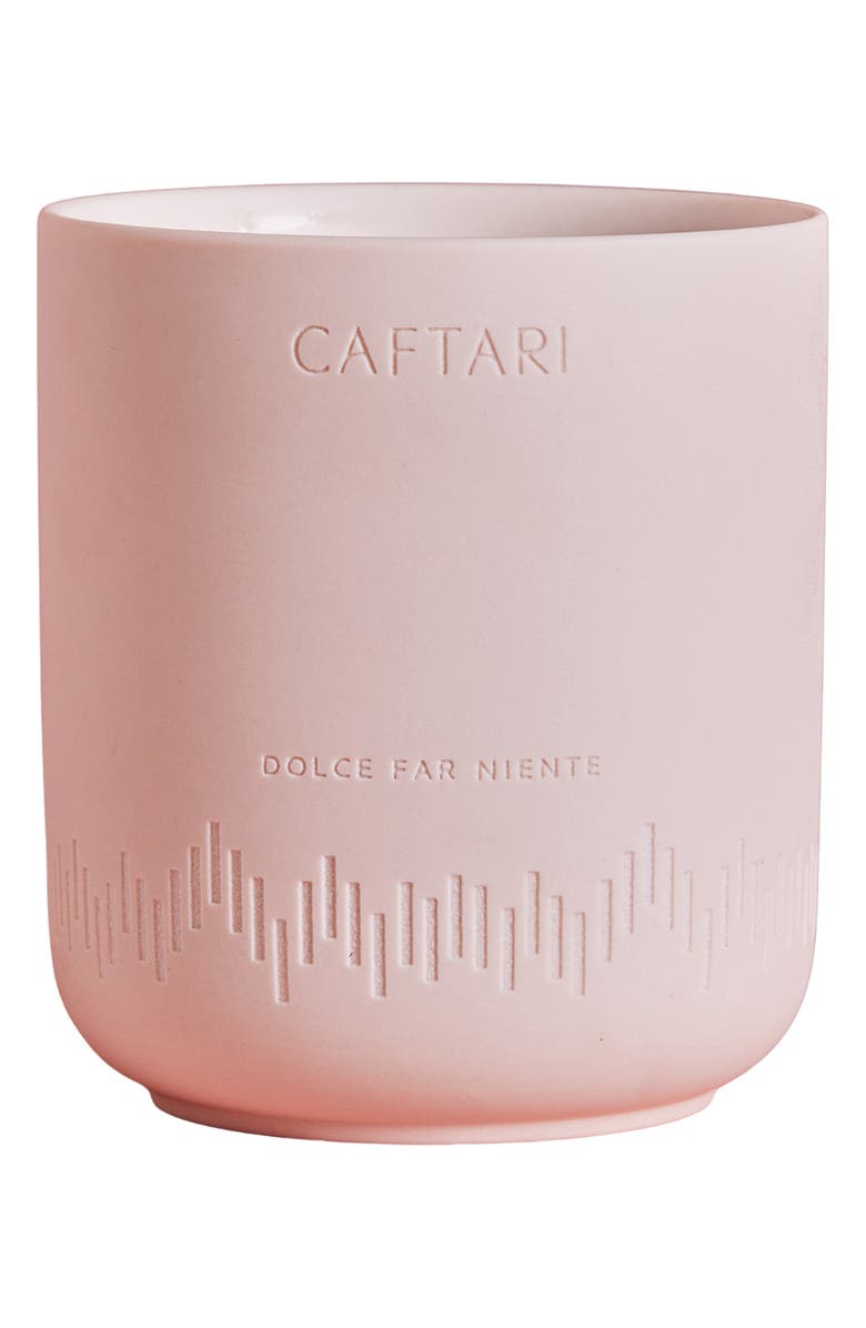 Caftari Dolce Far Niente Candle, Main, color, Light Pink