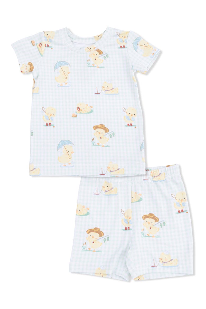 Kids' Spring Ducklings Shirt & Shorts Set, Main, color, GREEN