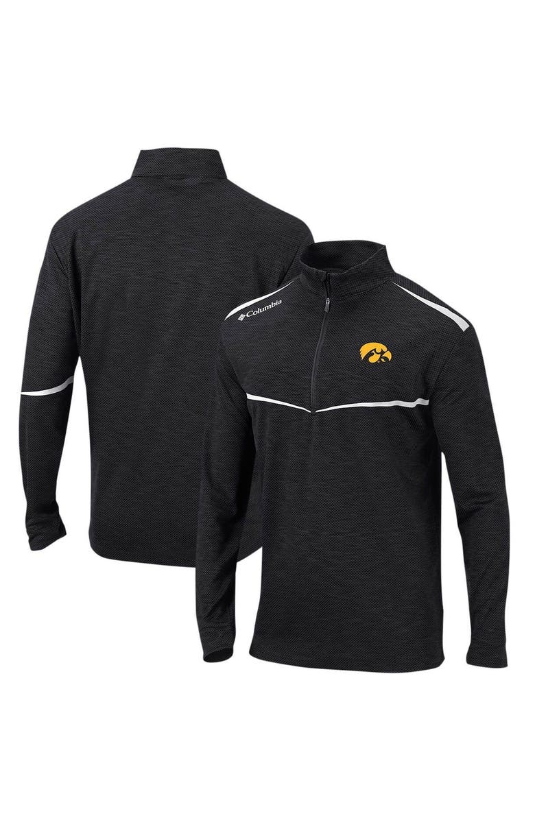 Columbia Men's Columbia Black Iowa Hawkeyes Scorecard Quarter-Zip Jacket, Main, color, 