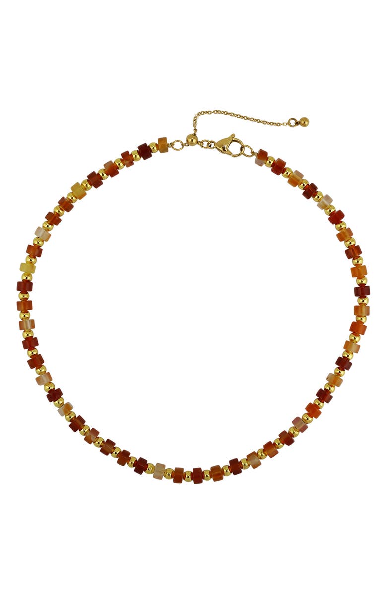 REBL Gender Inclusive Beaded Necklace, Main, color, Red/Gold