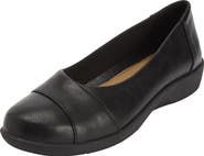 Comfortview The Gab Faux Leather Slip On Flat