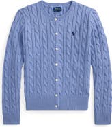 Polo Ralph Lauren Kids' Cable Stitch Cotton Cardigan