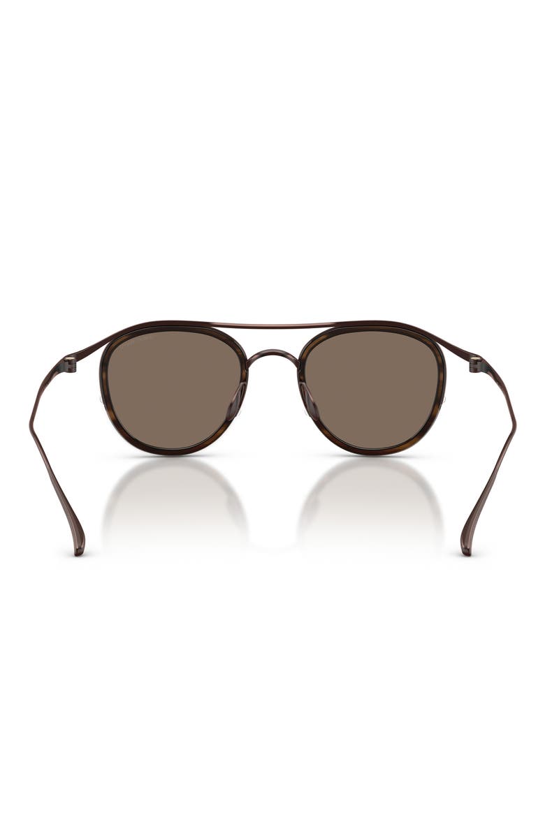46mm Round Sunglasses, Alternate, color, BROWN DEMI GLOSS / BROWN