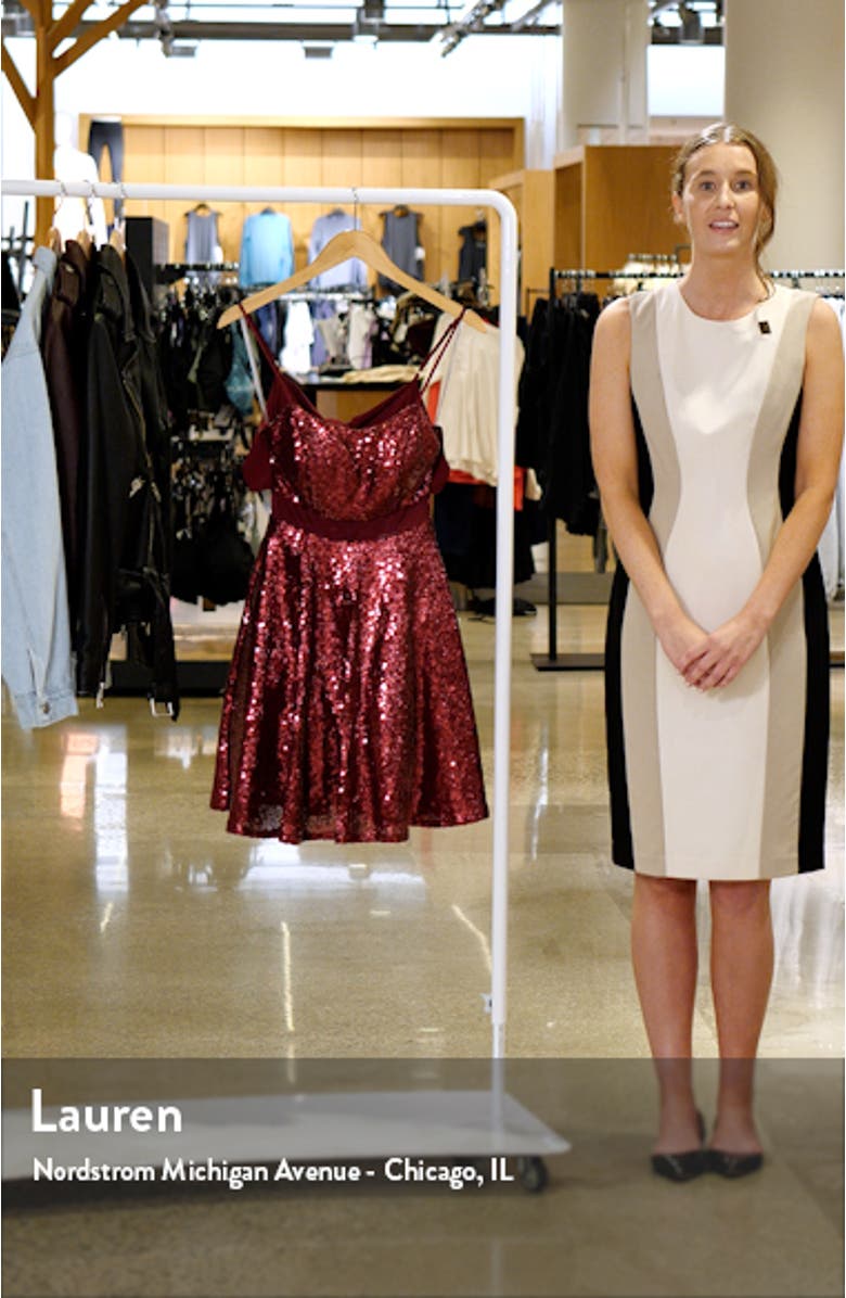 Sequin Skater Dress, sales video thumbnail