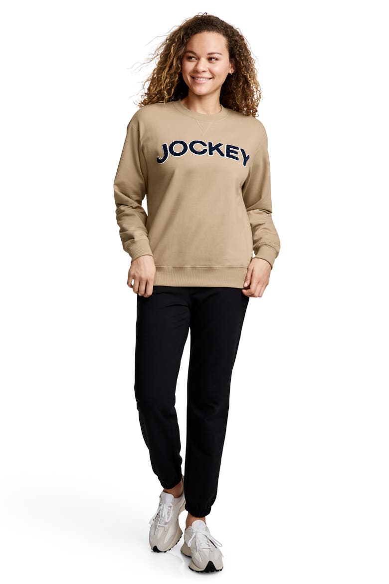 Womens Unwind Lounge Crew Sweatshirt, Alternate, color, Scout