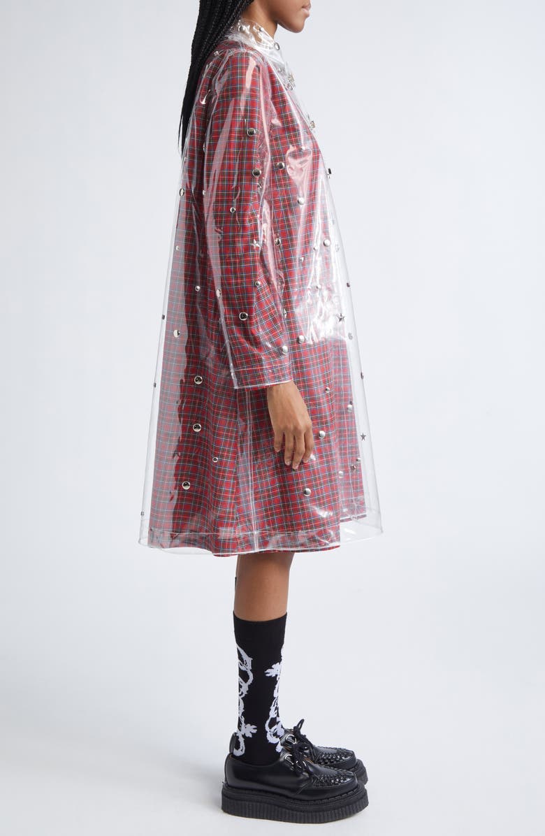 Chopova Lowena Squelchy Embellished Transparent Coat, Alternate, color, Clear