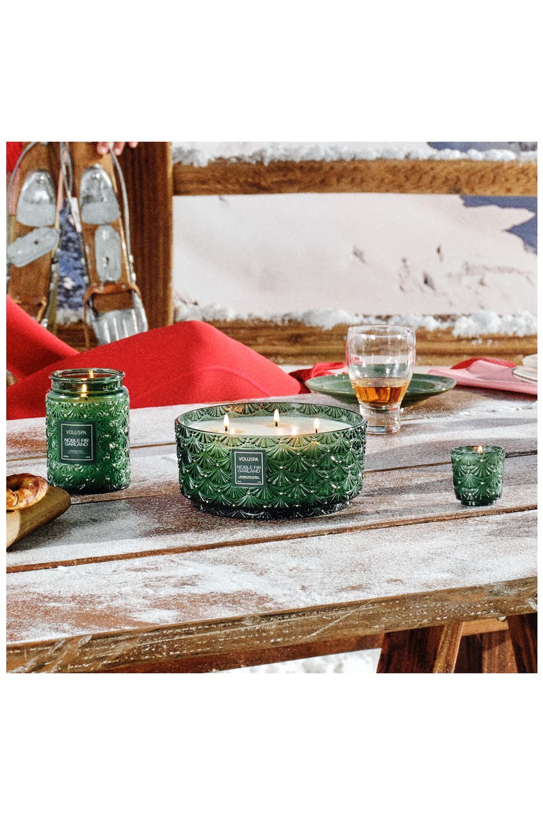 Noble Fir Garland Centerpiece Candle, Alternate, color, NOBLE FIR GARLAND