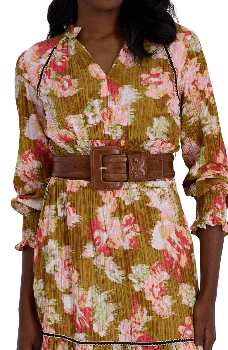 Sam Edelman Covered Buckle Faux Leather Belt, Alternate, color, Light Brown