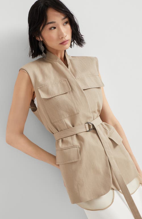 Brunello Cucinelli Gilet In Cool Beige