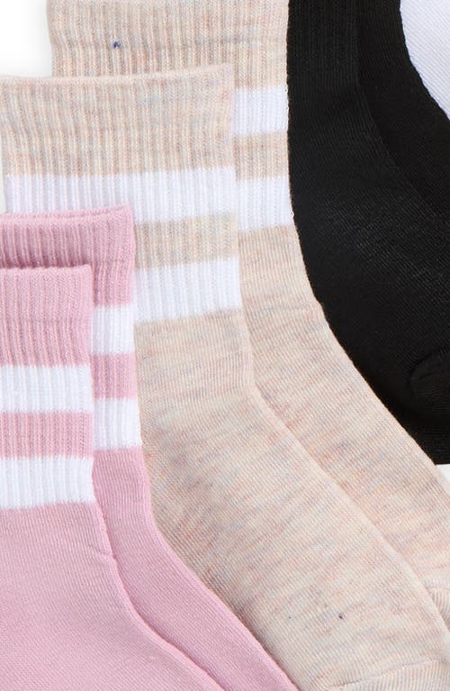 Capelli New York Kids' Sport Stripes Assorted 8-pack Quarter Socks