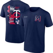 FANATICS Men's Fanatics Branded Navy Minnesota Twins Split Zone T-Shirt