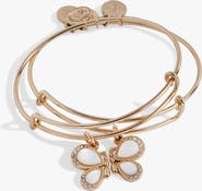 Alex and Ani Perfect Pairs- Butterfly Wings Bangle Set of 2