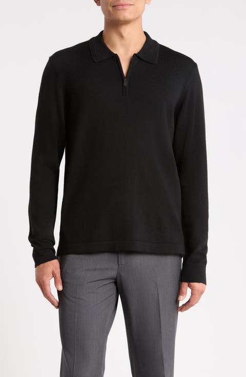 Merino Wool Quarter Zip Sweater