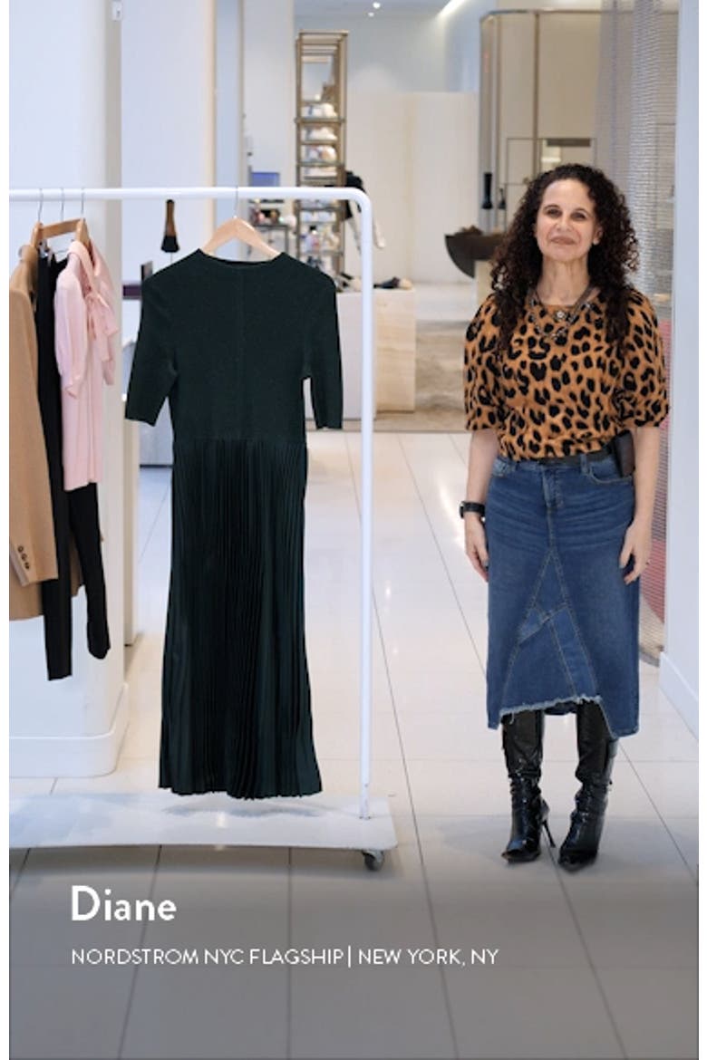Fireanami Shimmer Sweater Dress with Plissé Skirt video