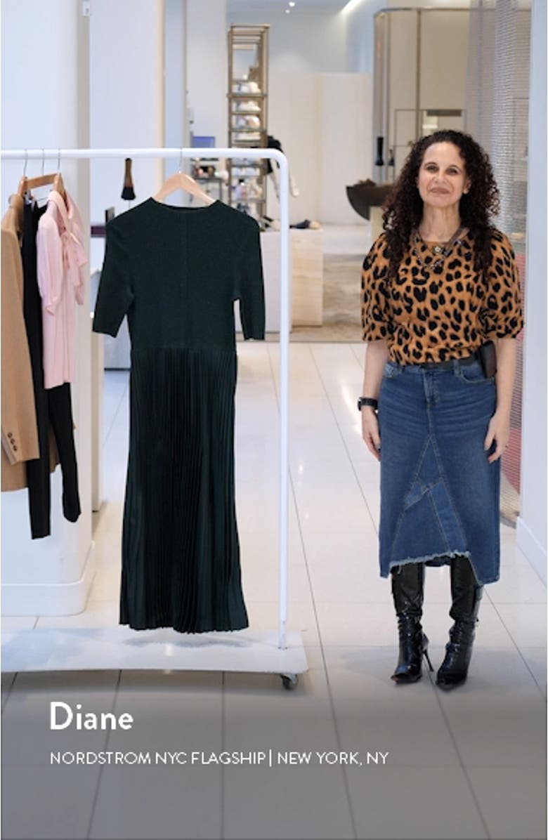 Fireanami Shimmer Sweater Dress with Plissé Skirt, sales video thumbnail