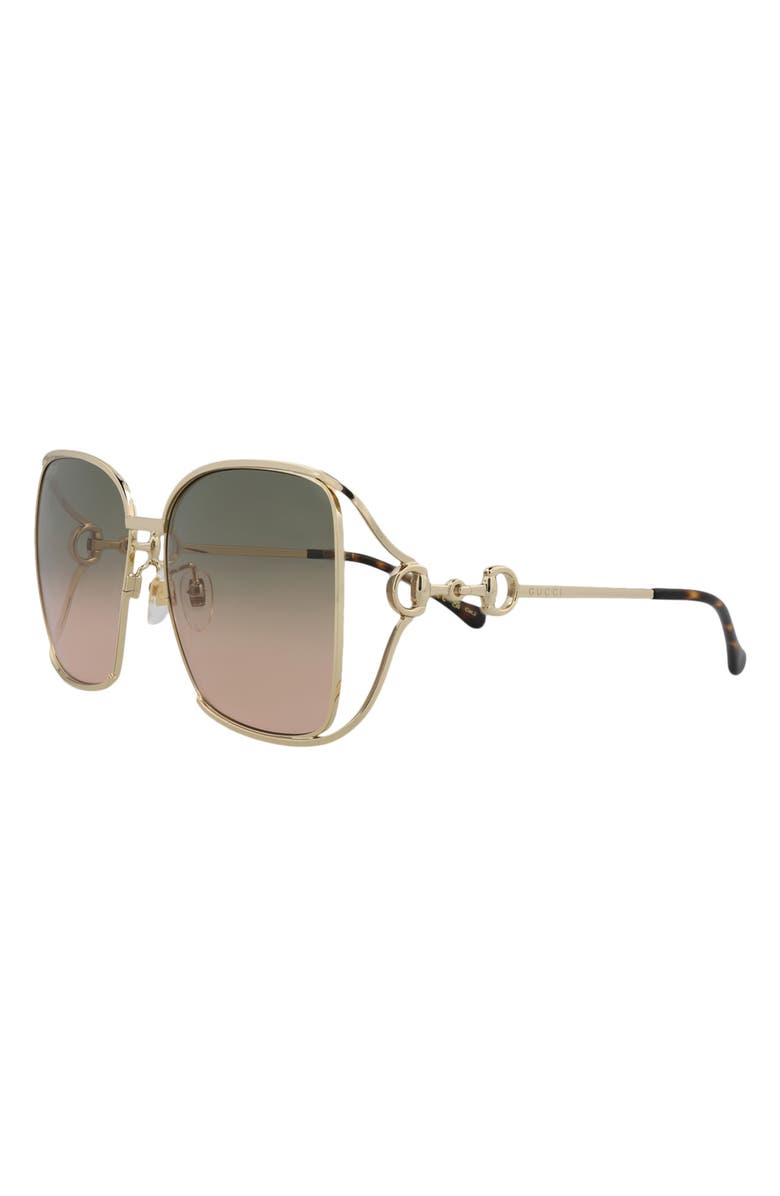 Gucci 61mm Oversize Square Sunglasses, Alternate, color,