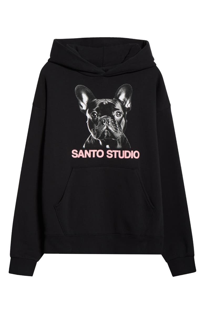 SANTO STUDIO Peace Graphic Hoodie, Main, color, Black