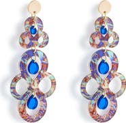 Toolally Batik Earrings - Blue Splatter & Blue Mirror