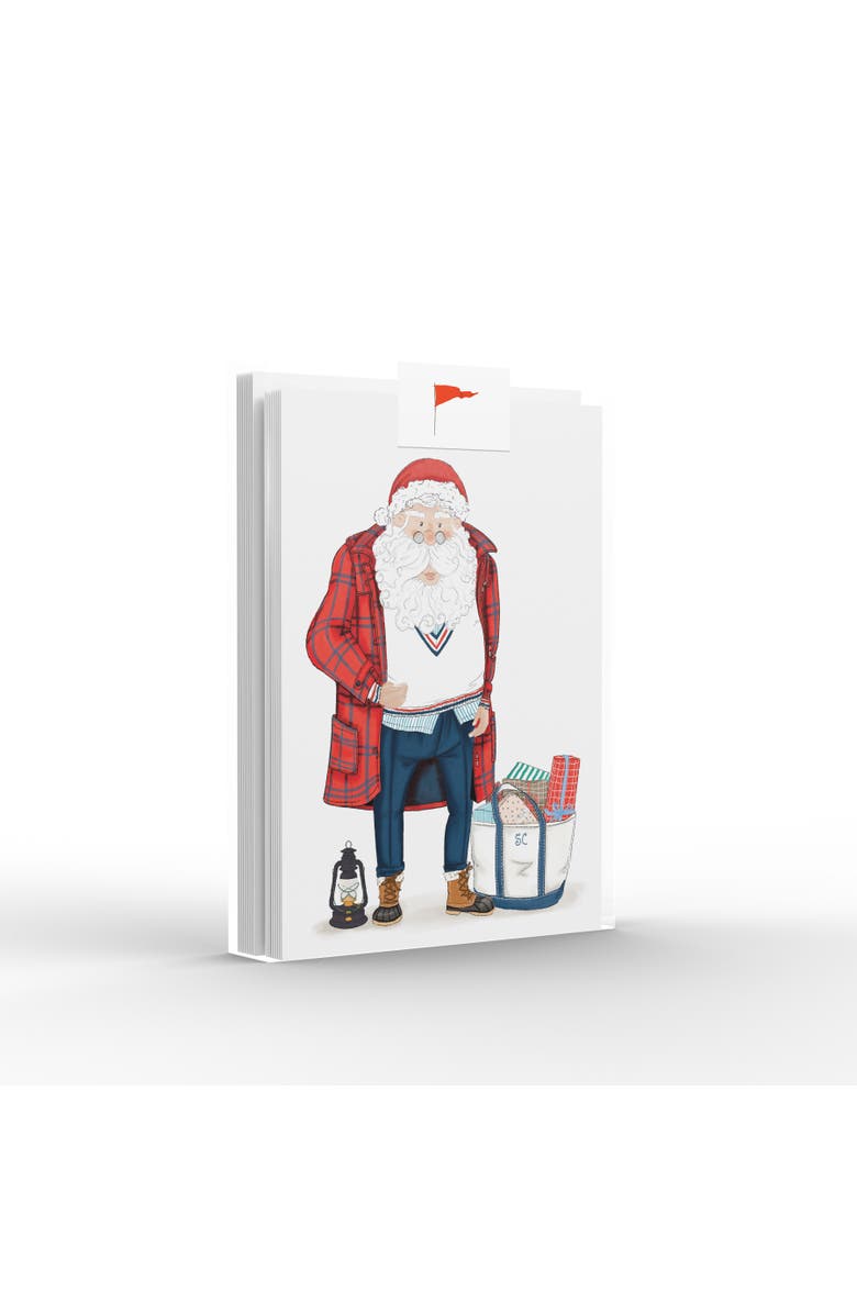 Ramus & Co Preppy Santa Greeting Card Pack Set, Main, color, Multi-Pack