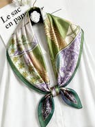 SILKSILKY Pure silk colored square scarf