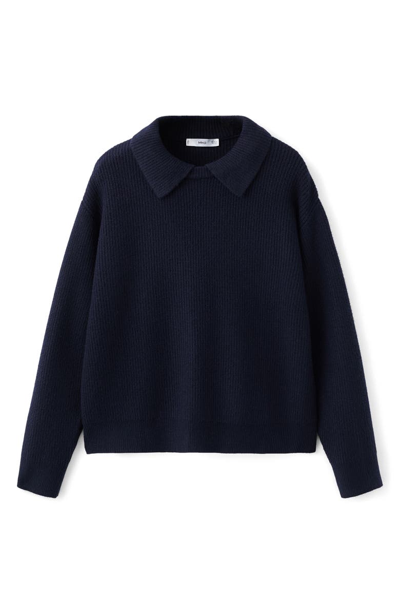MANGO Polo Sweater, Alternate, color, Dark Navy