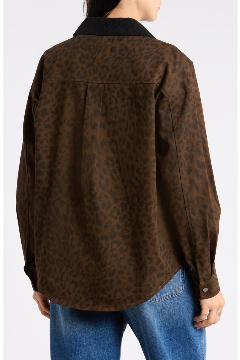 Leopard Print Cotton Jacket, Alternate, color, LEOPARD