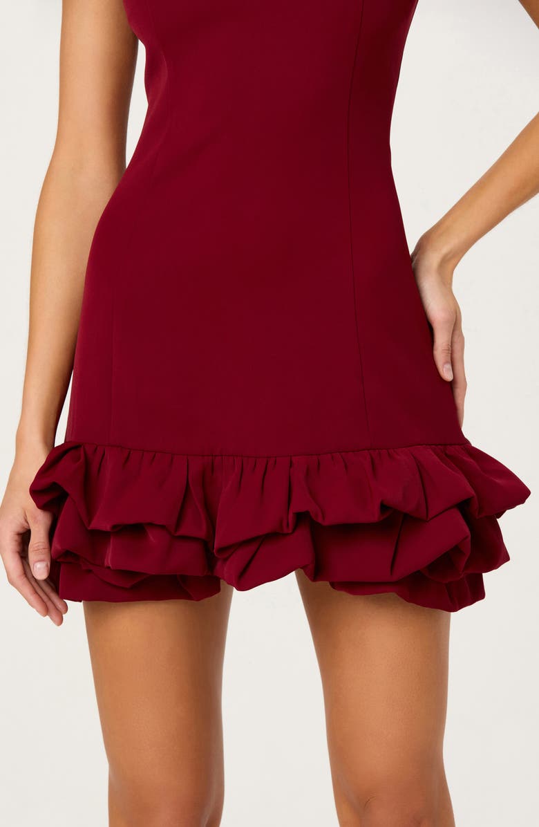 ASTR the Label Elexis Bubble Hem Minidress, Alternate, color, Wine