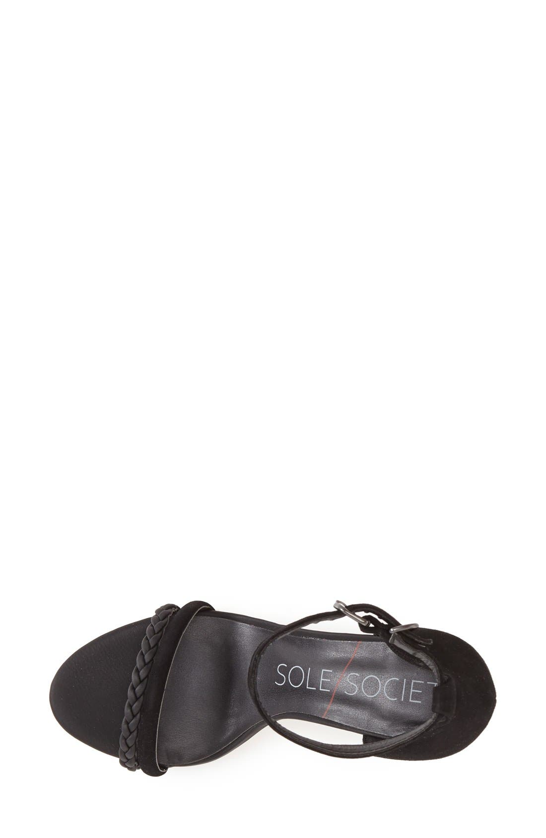 Sole Society 'Sher' Ankle Strap Sandal, Alternate, color, 