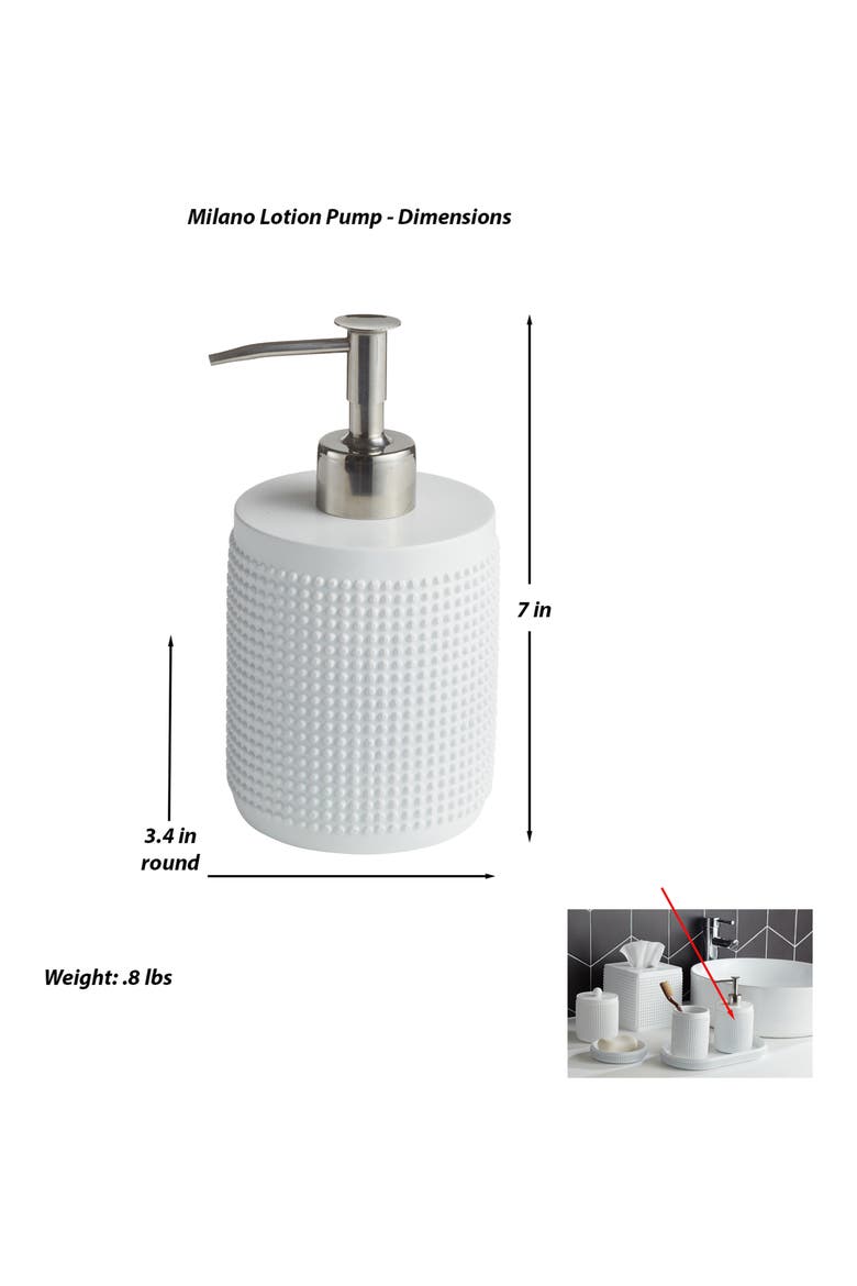 Milano 7-Piece Bath Accessory Set, Alternate, color, WHITE