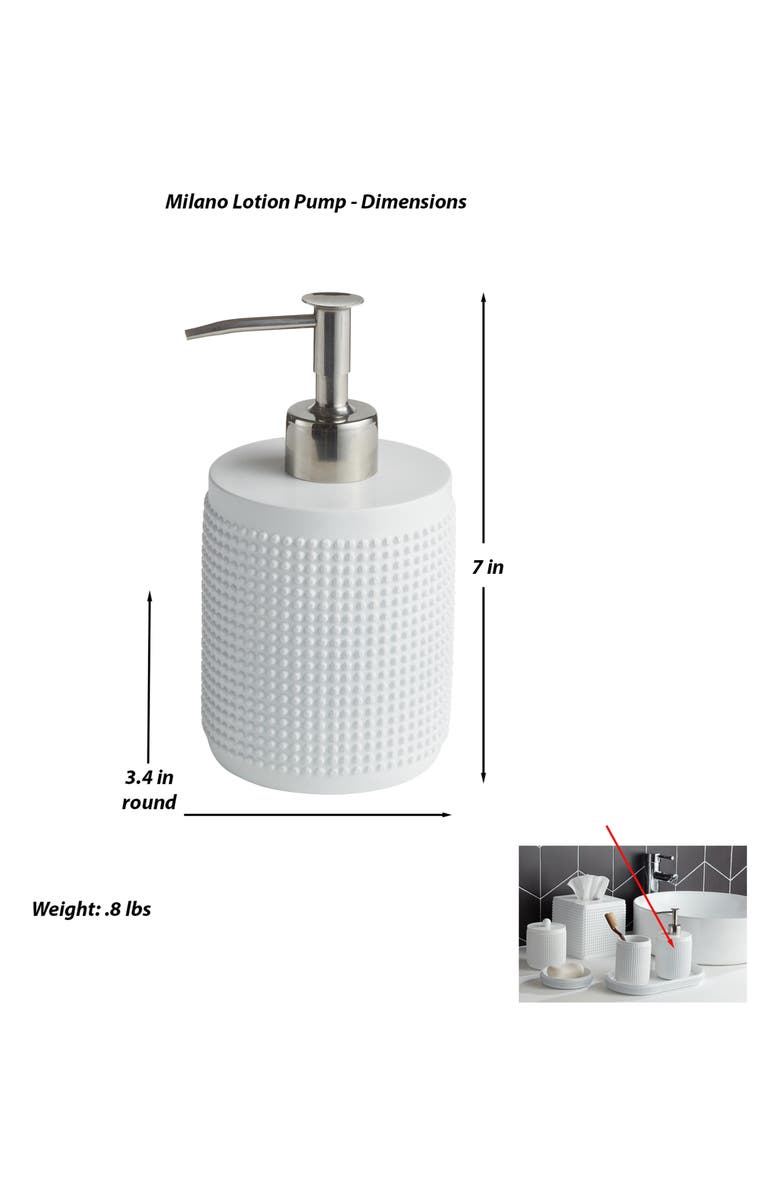 ROSELLI TRADING COMPANY Milano 7-Piece Bath Accessory Set, Alternate, color, White