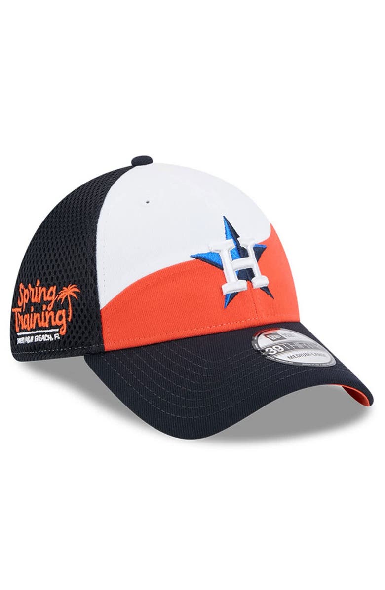 New Era Men's New Era Orange/Navy Houston Astros 2025 Spring Training 39THIRTY Flex Hat, Alternate, color, Orange