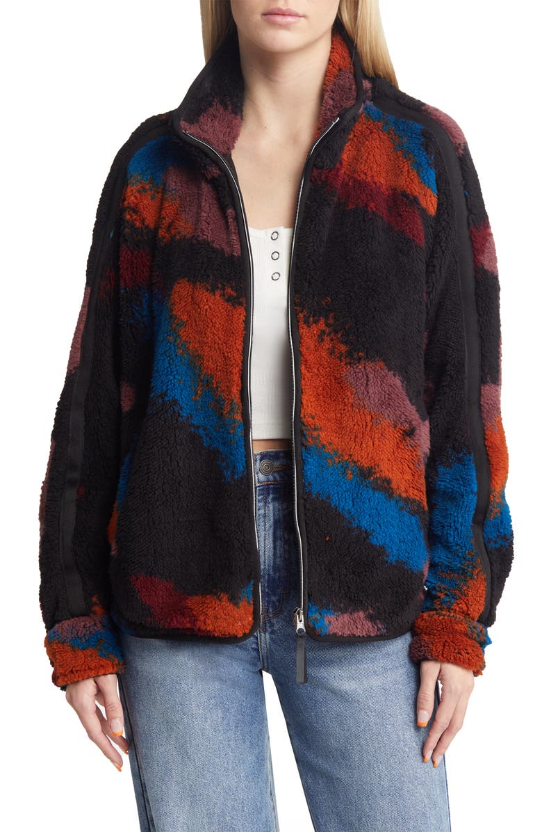 Thread & Supply Patterned High Pile Fleece Jacket, Main, color, 