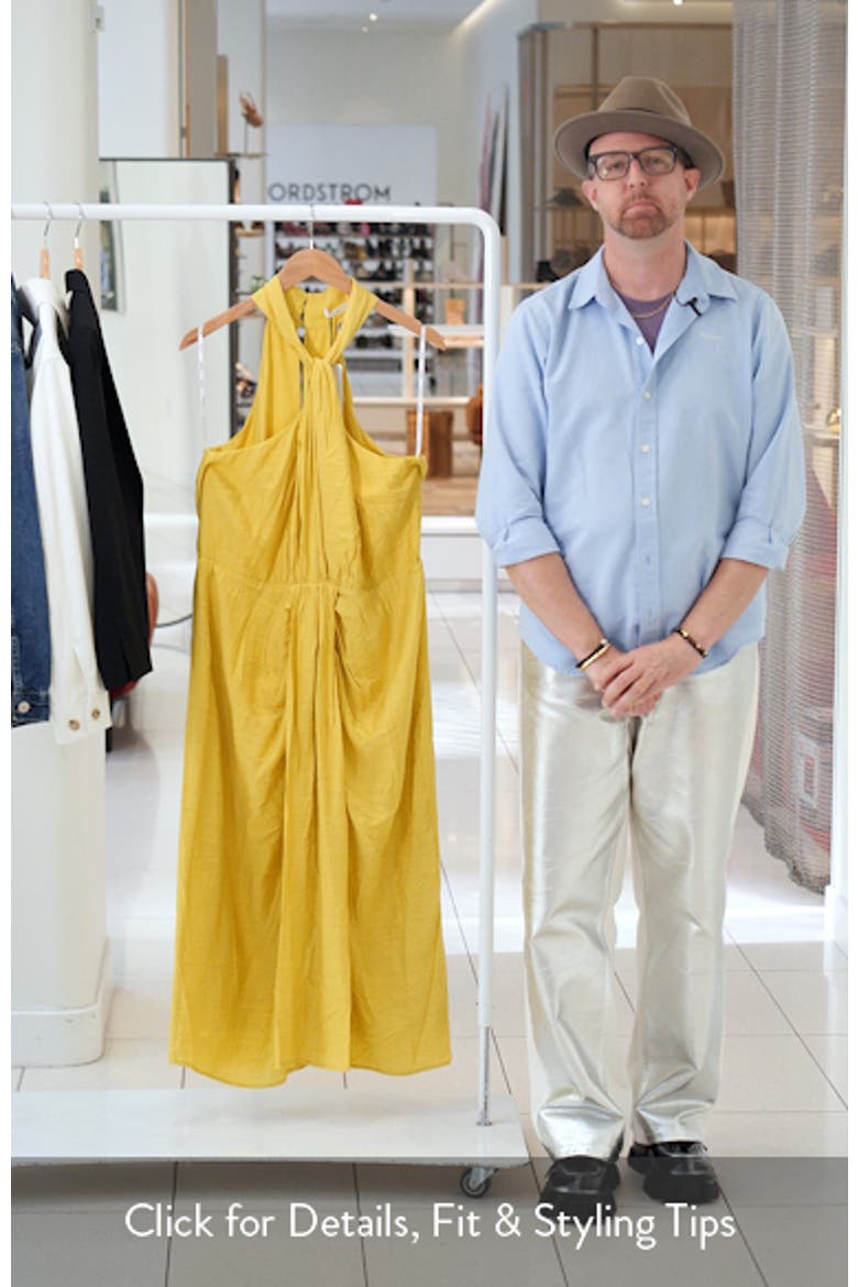 Briella Twist Neck Midi Dress video