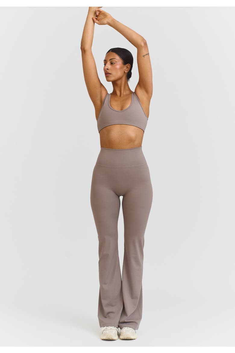 Softsculpt Flared Leggings, Alternate, color, Clay