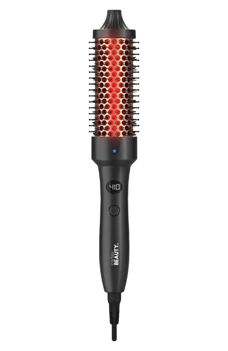 CORTEX BEAUTY 1.5-Inch Digital Infrared & Ionic Thermal Styling Brush, Main, color, Black/ Rose Gold