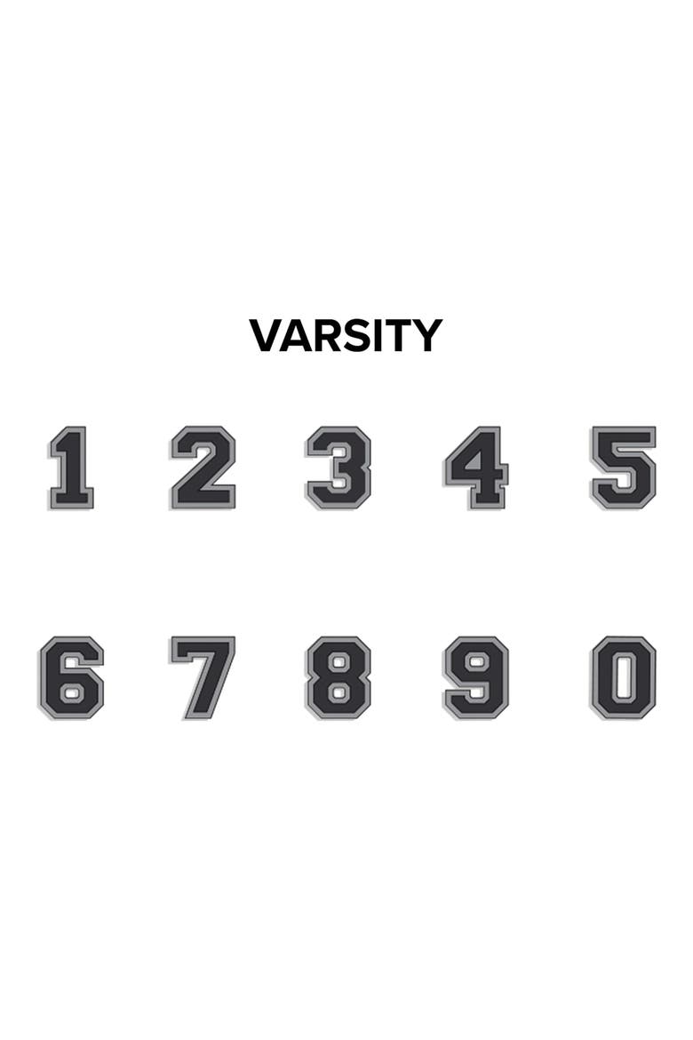 Varsity Number Custom Necklace, Alternate, color, GOLD/ CLEAR