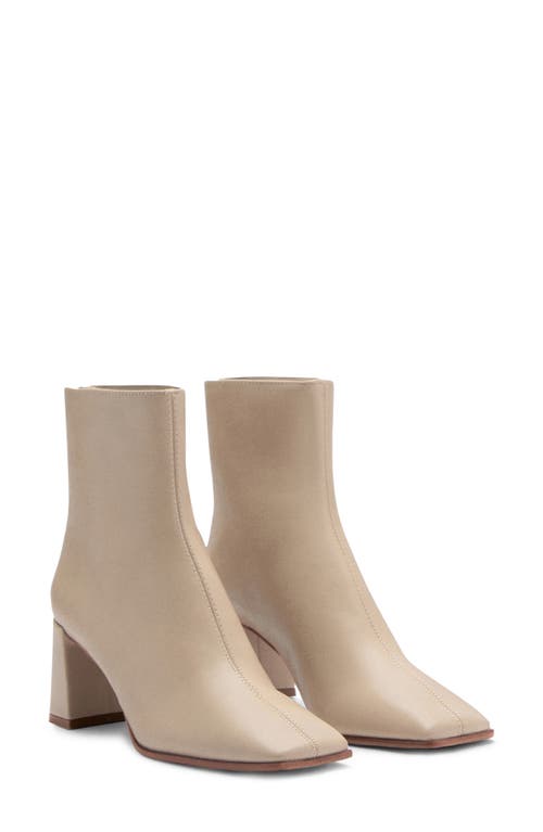 Mango Block Heel Bootie In Neutral
