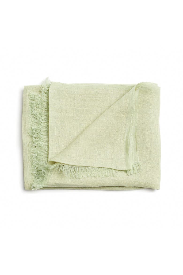 Hand Woven Linen Scarf, Alternate, color, Oat