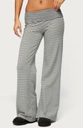 EDIKTED Meggy Stripe Foldover Pants