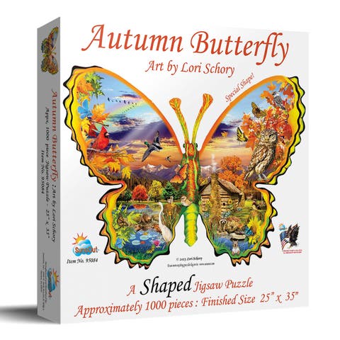 Autumn Butterfly 1000 piece Jigsaw Puzzle for Adults Special Shape