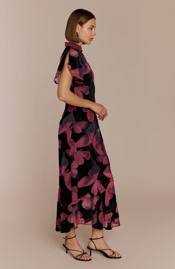 Kyoto Butterfly Print Dress