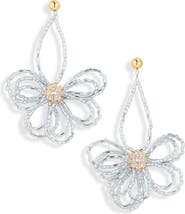 NATASHA Beaded Flower Drop Earrings