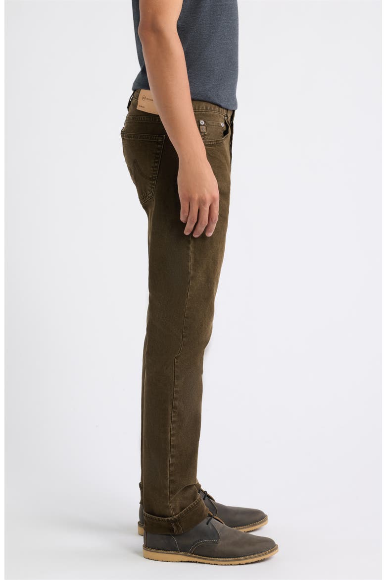 Tellis Slim Fit Selvedge Jeans, Alternate, color, SULFUR BURNT UMBER