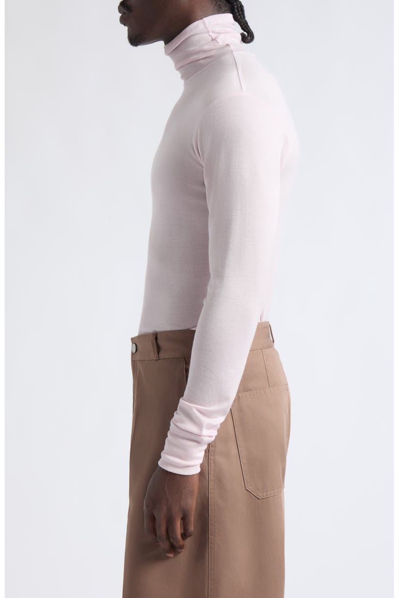 Wool & Silk Turtleneck Sweater, Alternate, color, PETAL